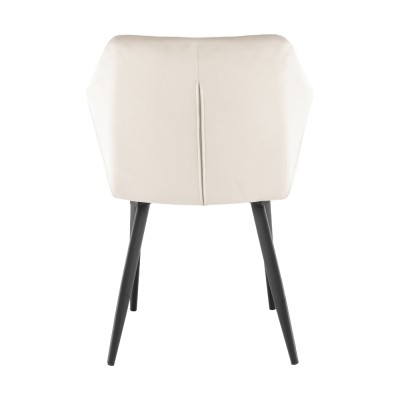 Scaun dining, material bej/ negru, CRISTIAN