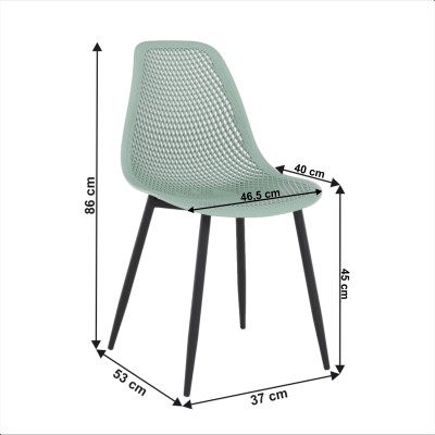 Scaun dining, verde/ negru, TEGRA TYP 2