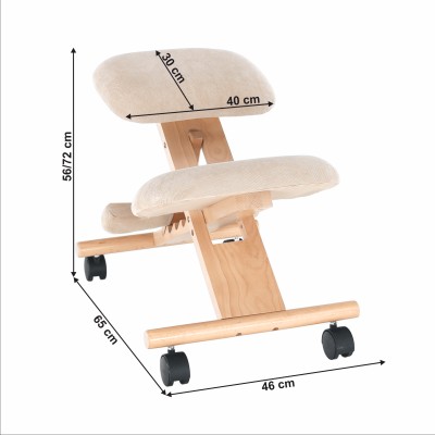 Scaun ergonomic, crem/ fag, GROCO