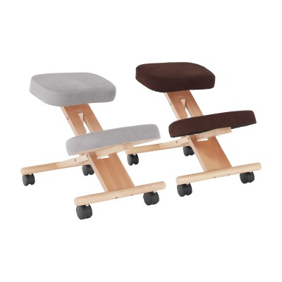 Scaun ergonomic, gri/ fag, FLONET