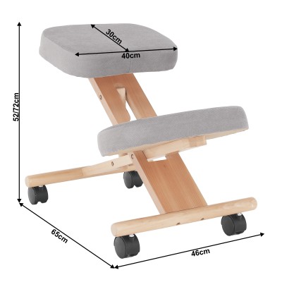 Scaun ergonomic, gri/ fag, FLONET