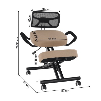 Scaun ergonomic, gri/ negru, RUFUS