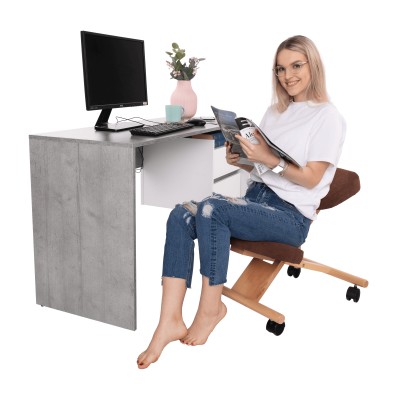 Scaun ergonomic, maro/ fag, FLONET