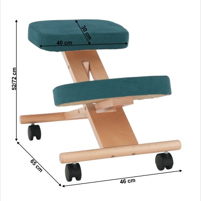 Scaun ergonomic, petrol/ fag, FLONET