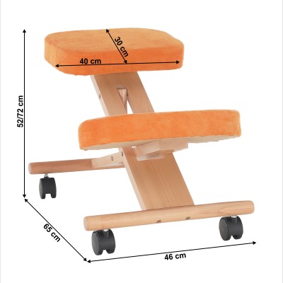 Scaun ergonomic, portocaliu/ fag, FLONET