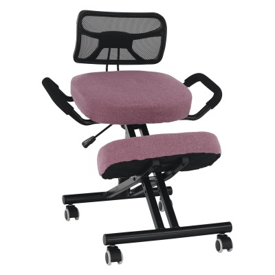 Scaun ergonomic, roz/ negru, RUFUS