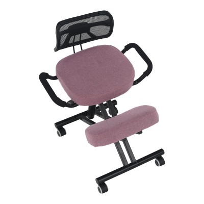 Scaun ergonomic, roz/ negru, RUFUS