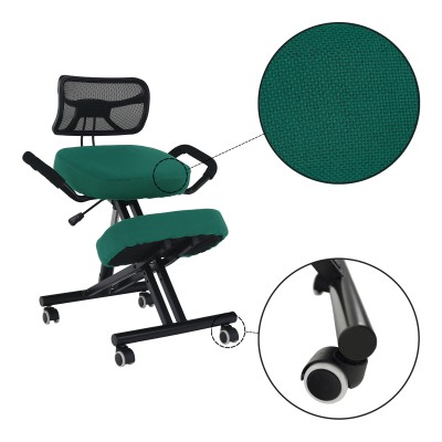 Scaun ergonomic, verde/ negru, RUFUS