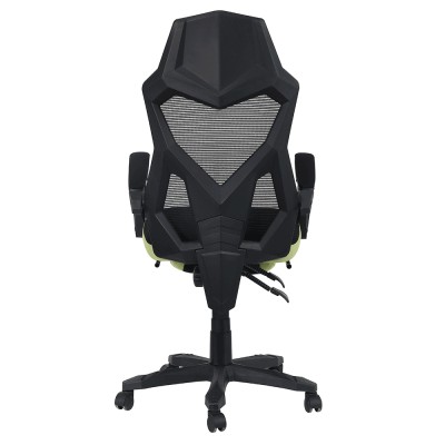 Scaun gaming, negru/ verde, TOM