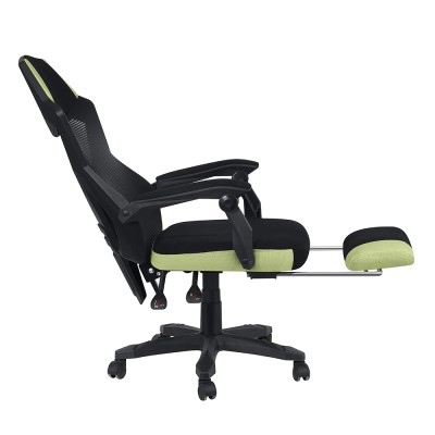 Scaun gaming, negru/ verde, TOM