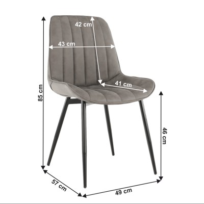 Scaun, gri deschis/ negru, HAZAL
