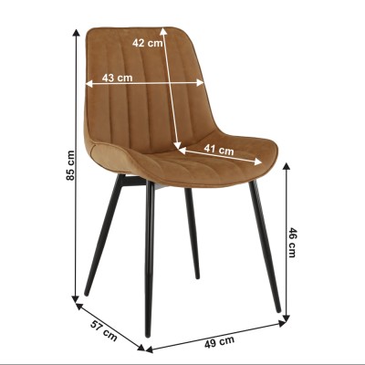 Scaun, maro camel/ negru, HAZAL