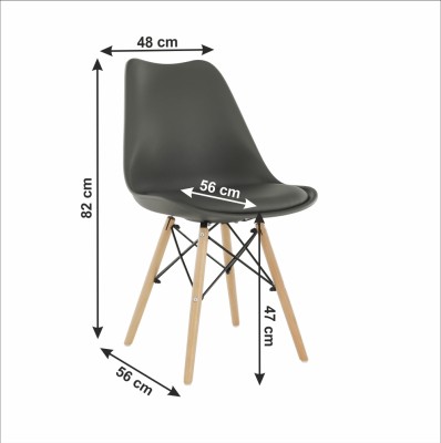 Scaun modern din piele ecologică gri, KEMAL