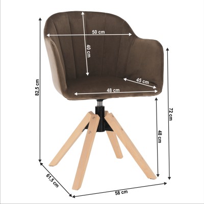 Scaun modern, gri-maro/ fag, DALIA