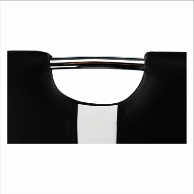 Scaun modern, negru/ alb, SIGNA