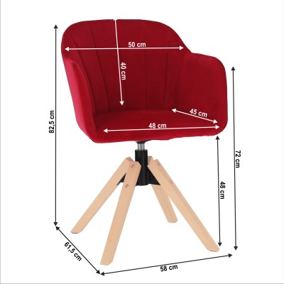 Scaun modern, oxy fire roşu/ fag, DALIA