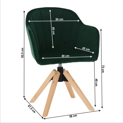 Scaun modern, smarald/ fag, DALIA