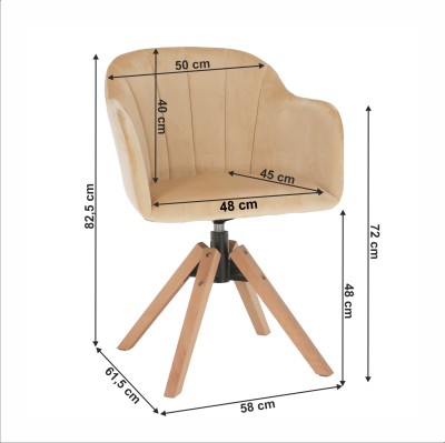 Scaun rotativ, bej/ fag, DALIO