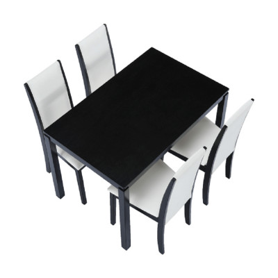 Set dining, wenge/ piele ecologică, VENIS