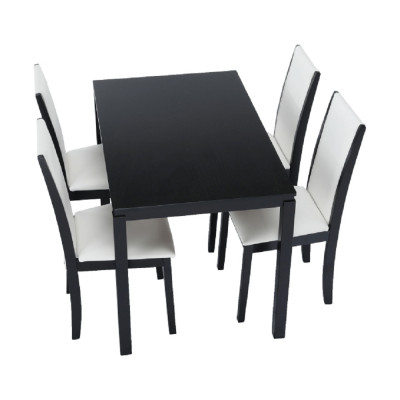 Set dining, wenge/ piele ecologică, VENIS