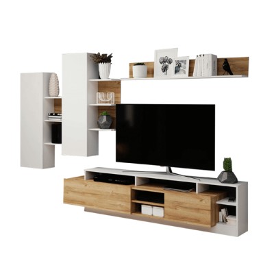 Set mobilier living, stejar grandson/ alb, ALICANTE